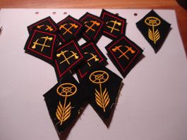 Lot alte Stoffabzeichen Feuerwehr Schweiz