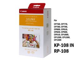 Canon Selphy RP-108 / KP-108 IN - Fotopapier & Farbpatronen