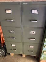 Aktenschrank Metall grau 4 Schubladen 2x NOVA