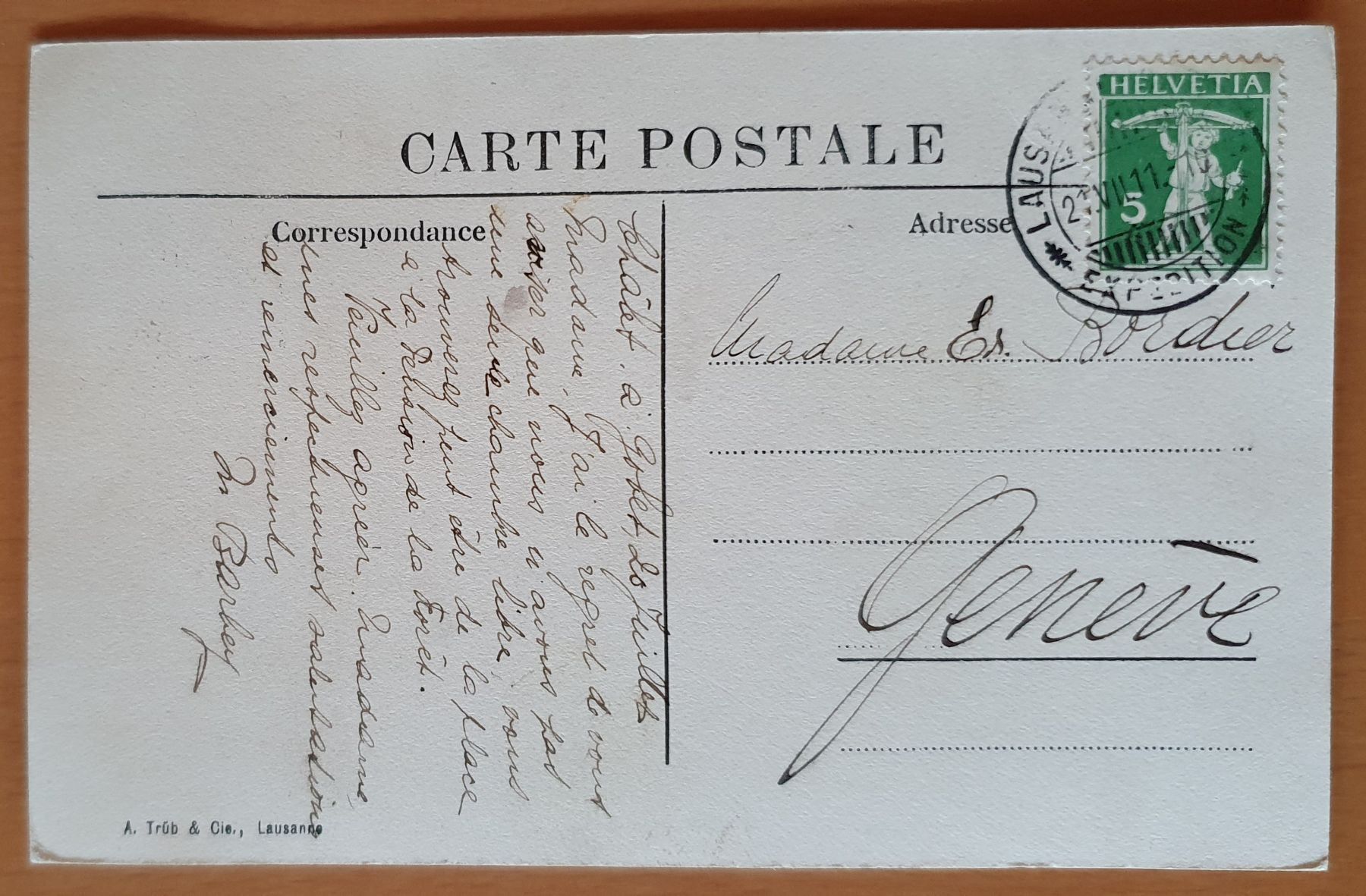 Cartoline postali: Chalet à Gobet 1911 - TOP – Usato da Kreuzlingen venduto da Rschweiz1 1