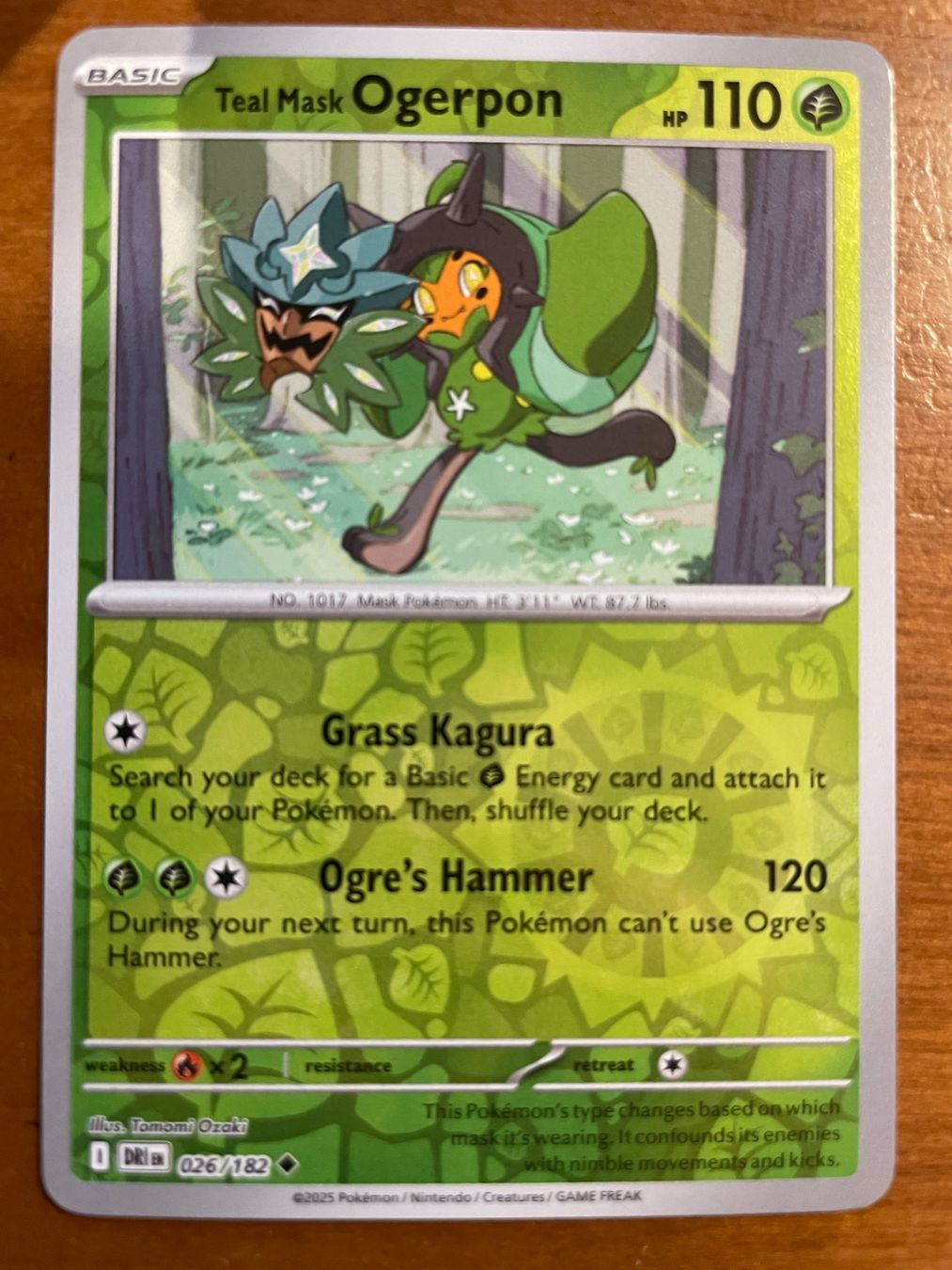 Pokémon Carte collezionabili: Pokemon Teal Mask Ogerpon Reverse (Versand gratis) – Nuovo (secondo la descrizione) da Chur venduto da Angerson