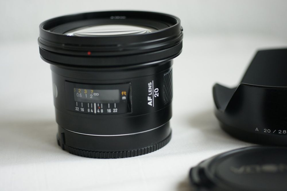 Objectif Minolta AF 20 Mm F/2.8 – Ultra Grand-angle – Monture Sony A – Très Bon état