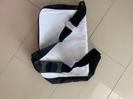 Große Unisex Umhängetasche Schwarz/Weiß – Neu