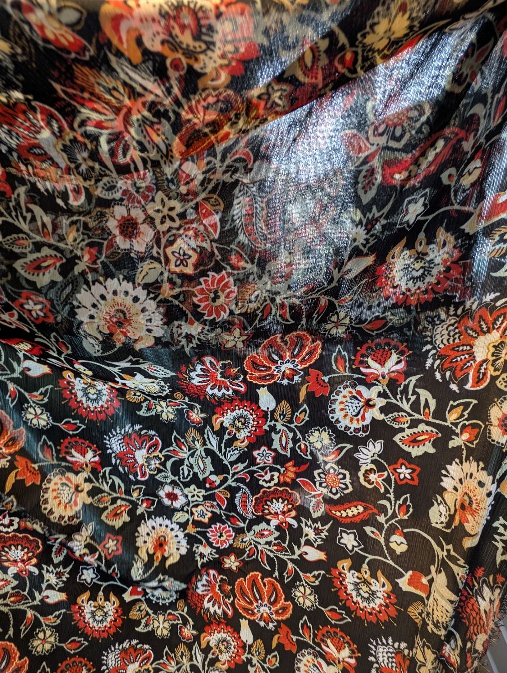 Stoffe: Stoff Crash Chiffon Blumenmuster – Neu (gemäss Beschreibung) aus Busswil BE von MissMuffin 1