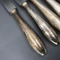 12 Messer versilbert