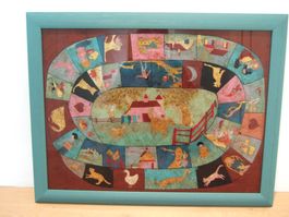 Gemälde "Spiel des Lebens", 67,5 x 52 cm, Hinterglasmalerei