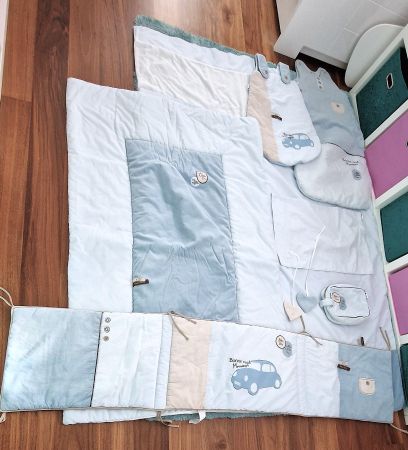 9 Teile Exclusives Babybett/Babywäsche Set von Candide Baby