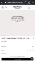 VALENTINO MINI VLOGO SIGNATURE RING MEN L - New/Like New!
