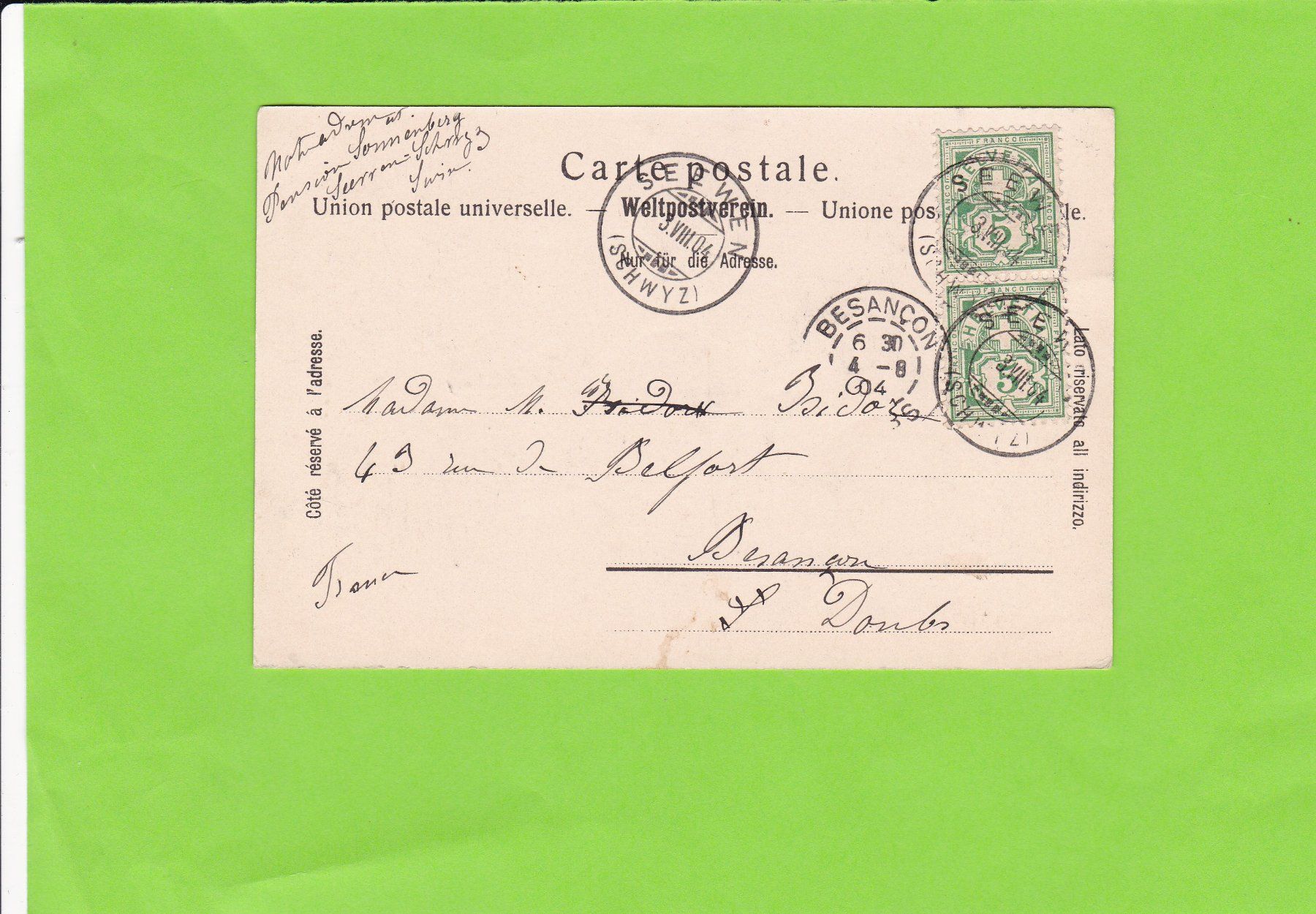 Ansichtskarten: Rigi-Staffel-1904 – Gebraucht aus St. Peterzell von neckertal 1