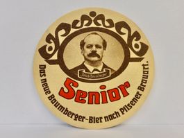 Bierdeckel BAUMBERGER SENIOR Bier LANGENTHAL Rarität