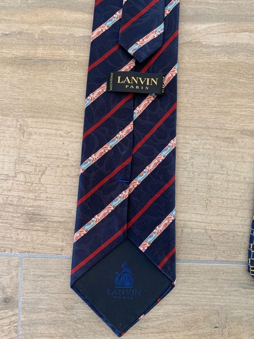 Lot De 3 Cravates Lanvin Paris En Soie - Multicolore - Occasion Homme
