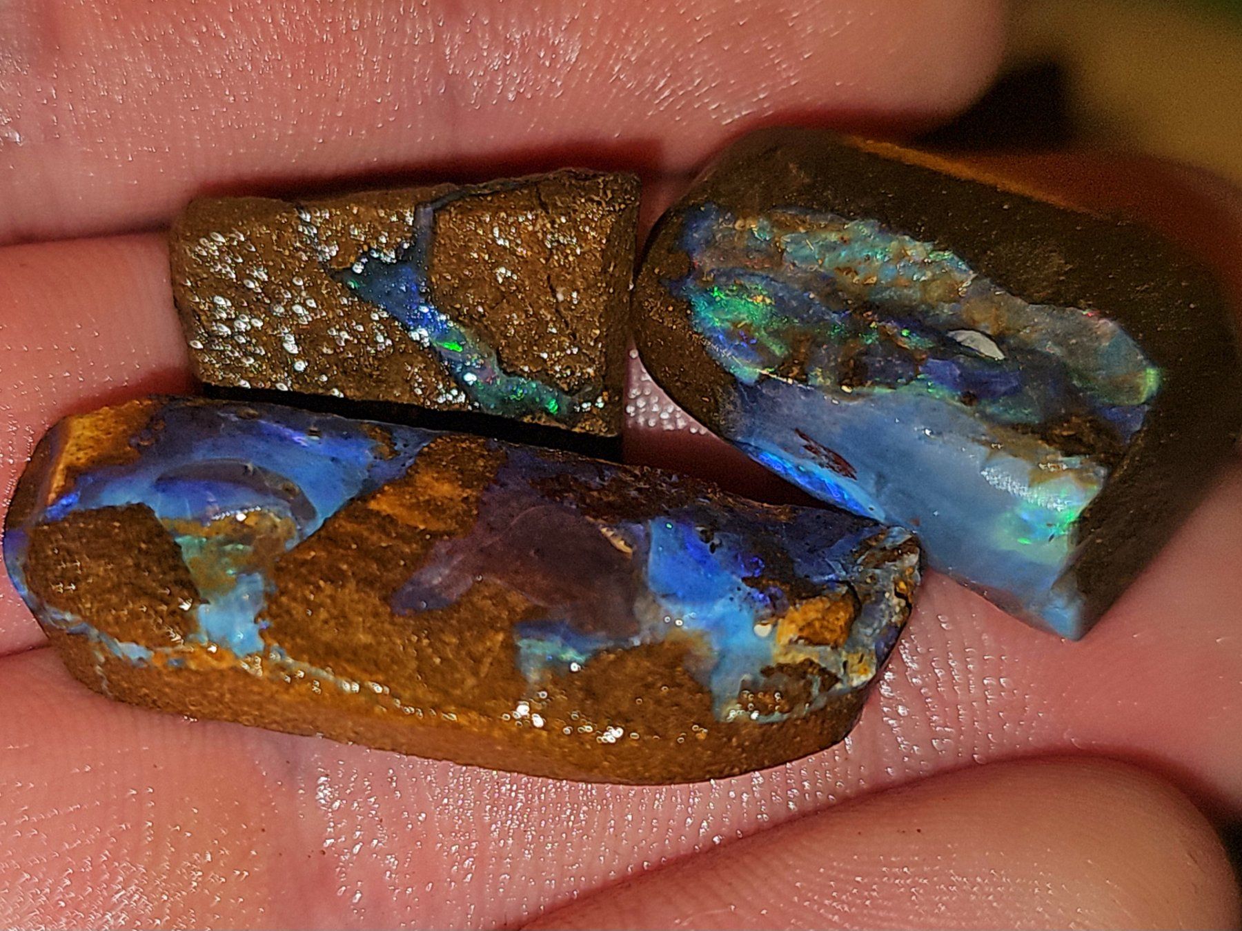 Edelsteine: 3 Australische Boulderopal Rohsteine – Neu und originalverpackt aus Uerkheim von Winwinner 2
