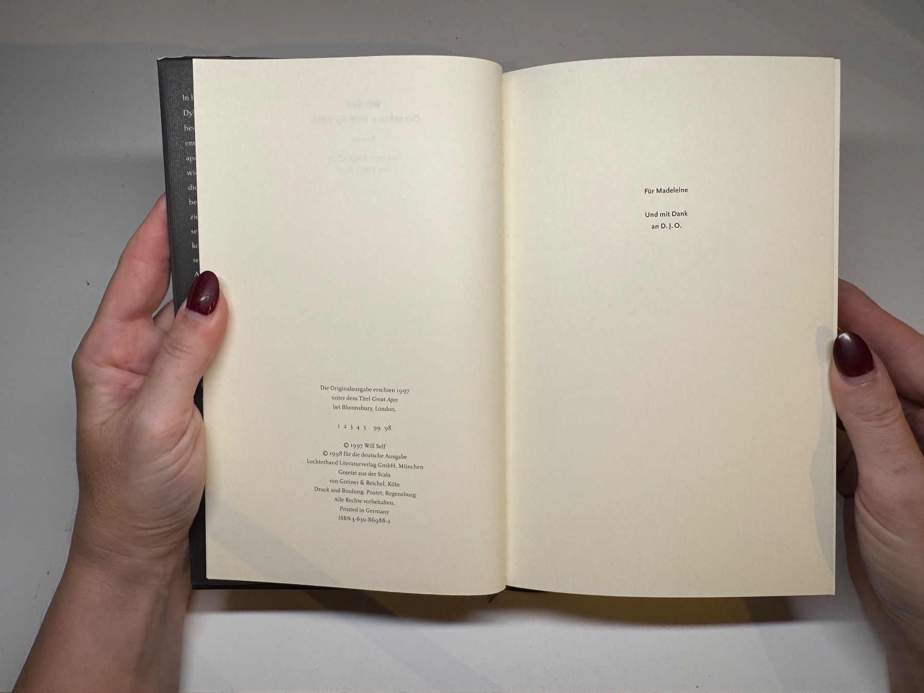 Libri: ROMAN: Will Self, Die schöne Welt der Affen – Usato da Grosswangen venduto da Deutsche_Romane 2