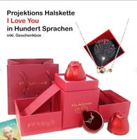 Projektions Halskette "I Love you" mit Geschenkbox
