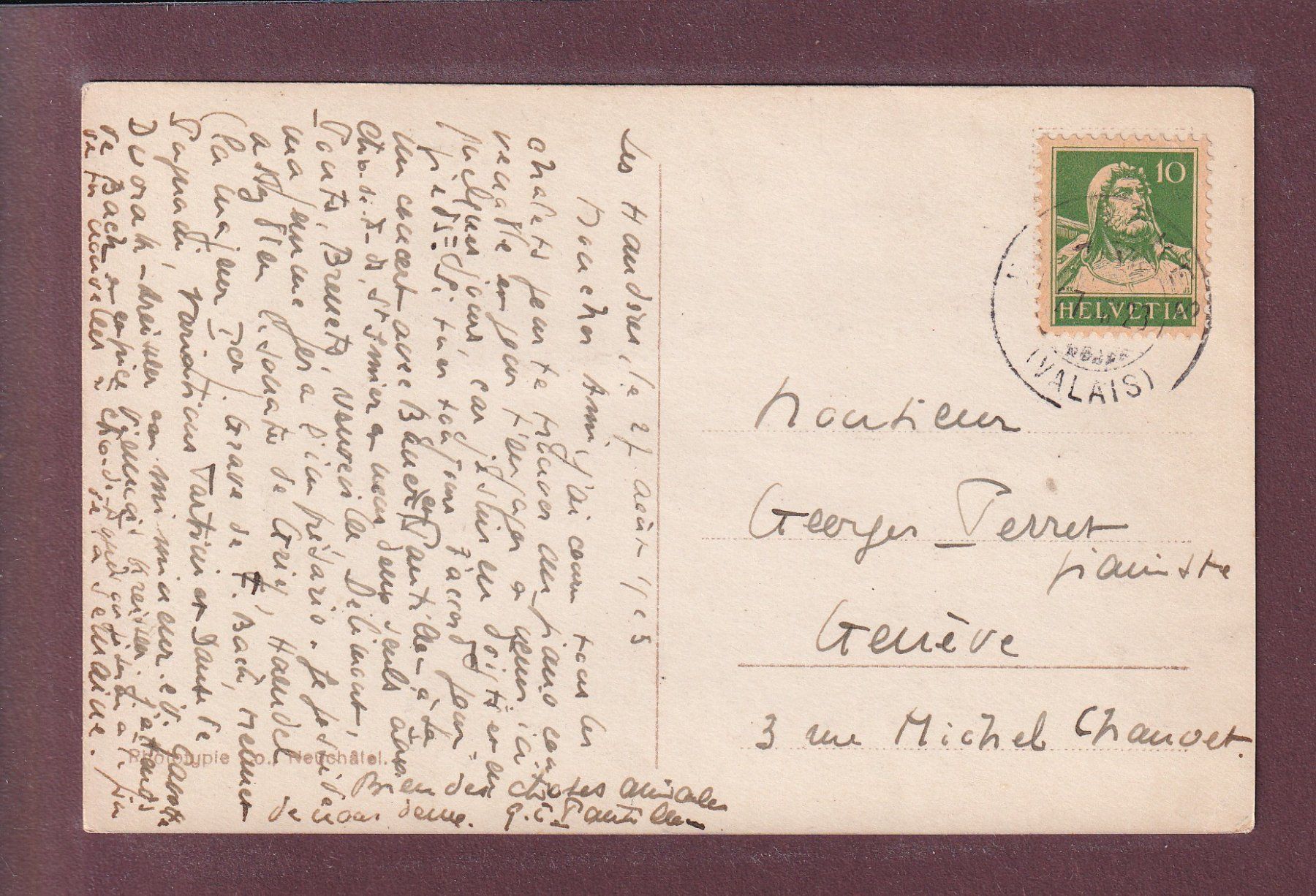 Cartes postales: Arolla - Alpe de PRAZGRAS - 1925 – D'occasion à Pully par nicecards 1