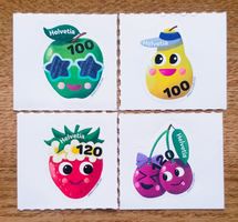 SUISSE HELVETIA neuf** 2025 Série de 4 fruits kawaii