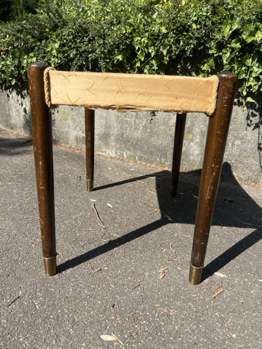 Sgabelli: Mid century stool, Wood and brass – Usato da Oberägeri venduto da Theonose74 3