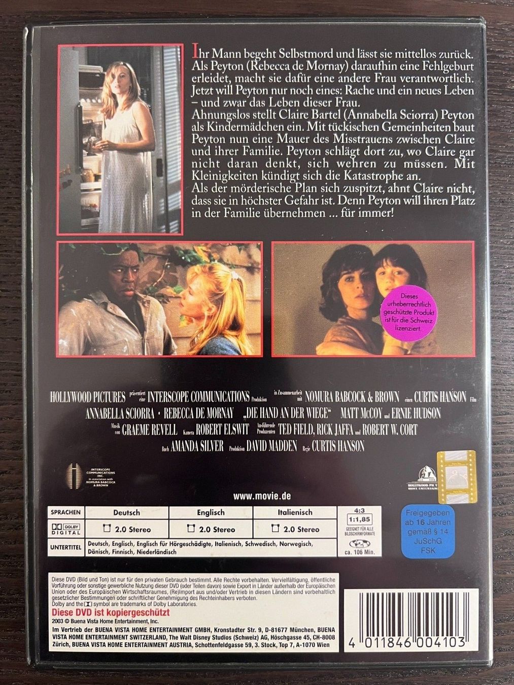 Tutti i DVDs: Die Hand an der Wiege – Usato da Zürich venduto da FilmFreunde 1