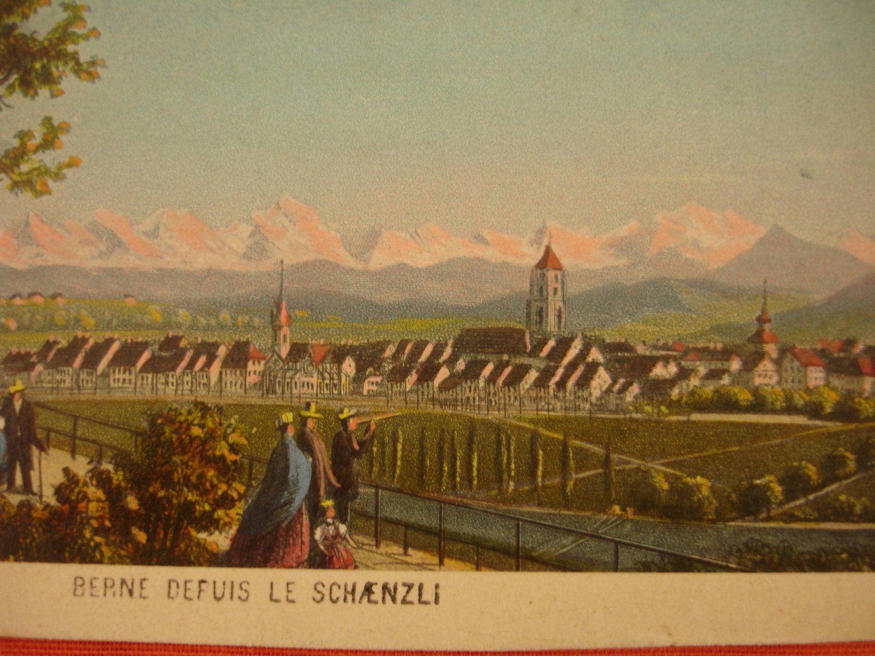 Stiche: BERN, ALTKOLORIERTE AQUATINTA UM 1840 – Gebraucht aus Grüningen von Kartensammler 1