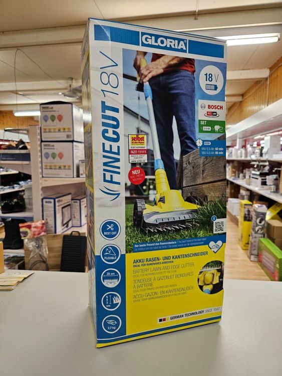 Gloria FineCut- 18V - incl. accu - kantenmaaier - Ideale aanvulling op de robotmaaier