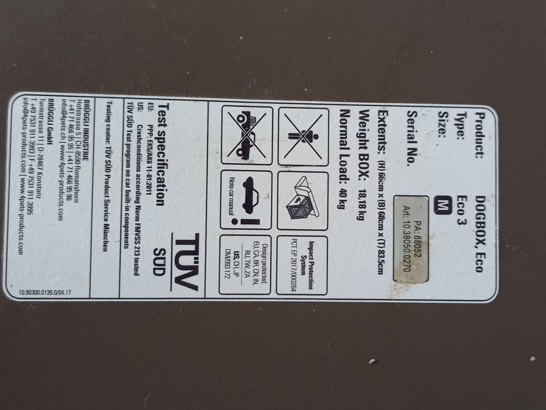Gabbie, trasporto & Sicurezza: Hundebox für Auto – Usato da Riggisberg venduto da fre_9gjq 2