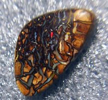 🔥 Boulder Opal Edelstein, Top Schliff, Rarität...