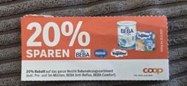 20% Rabatt Nestlé Babynahrung Coop Gutschein bis 30.6.2027