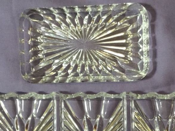 Piatti di portata: Glasplatten Kristallglas Set, Top Zustand – Usato da Schlieren venduto da Jeajet