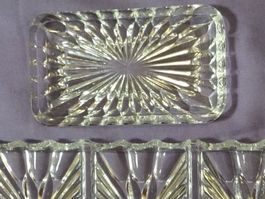 Glasplatten Kristallglas Set, Top Zustand