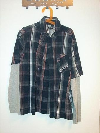Neuw. Hemd langarm - marine/bunt kariert - Gr.152