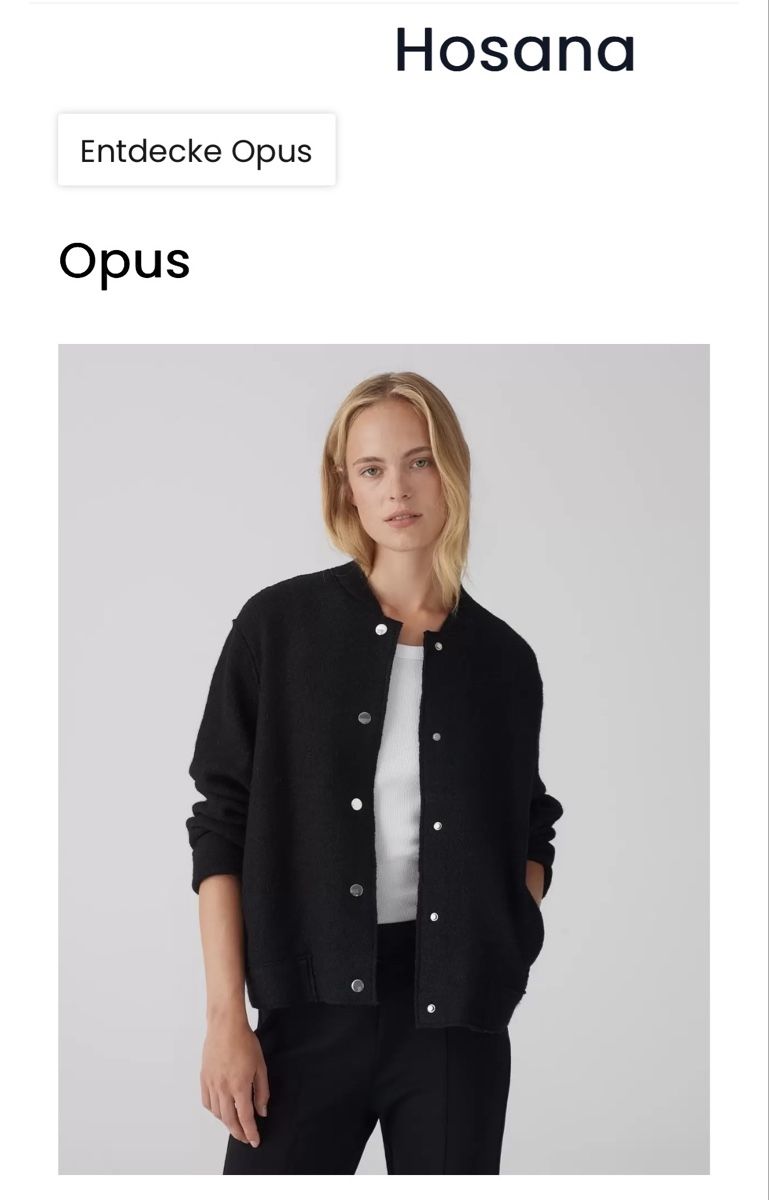 Opus Jacken: Opus Hosana bomber jacket, black, size 38 – Neu (gemäss Beschreibung) aus Kilchberg ZH von ben_pc68