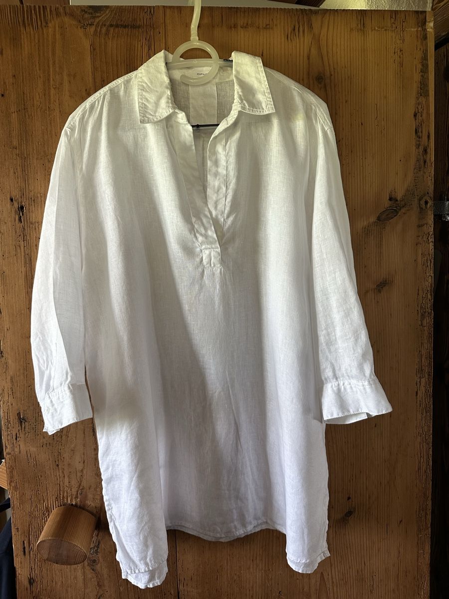 Camicette: Leinenhemd Opus Weiss Gr.44 100% Leinen – Usato da Riken AG venduto da est_vqd6