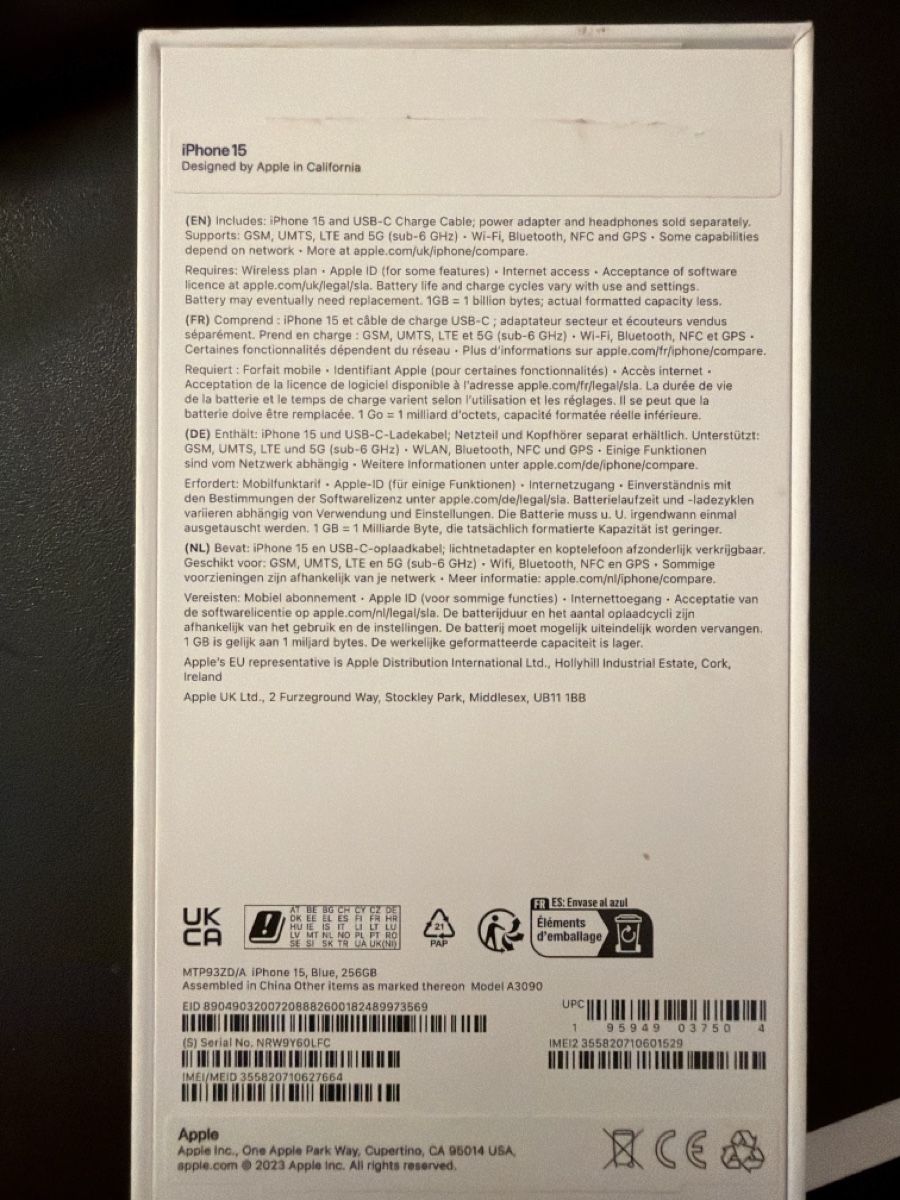 Apple Telefoni cellulari / Smartphones: Apple iPhone 15, 256GB – Usato da Gordola venduto da val_bp67 9