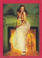 PIN UP, KAMINFEUER, GILLETTE ELVGREN