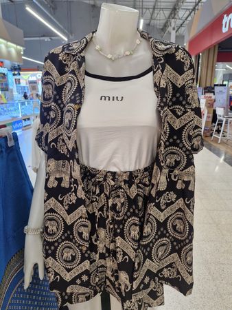Thai Elefanten Bluse/Top/Hose 3-teiler S bis L