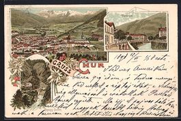 Litho Chur, Totalansicht, Passugg-Quelle