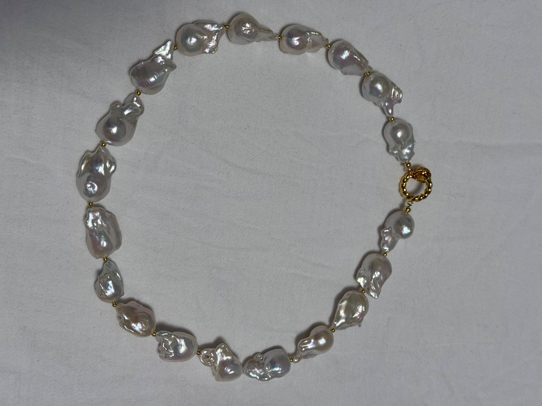 Perle (finte): Kette mit Perlen Barock echte – Usato da Oberhof venduto da RealStone 2