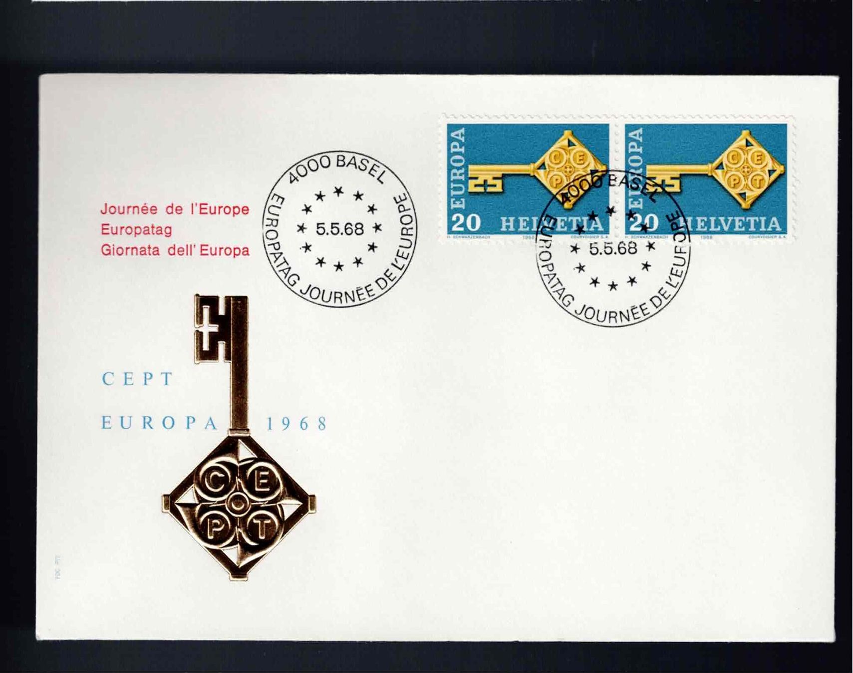 Tutti i francobolli: FDC Satz Europatag 1968 – Usato da Koblenz venduto da Markenhimmel