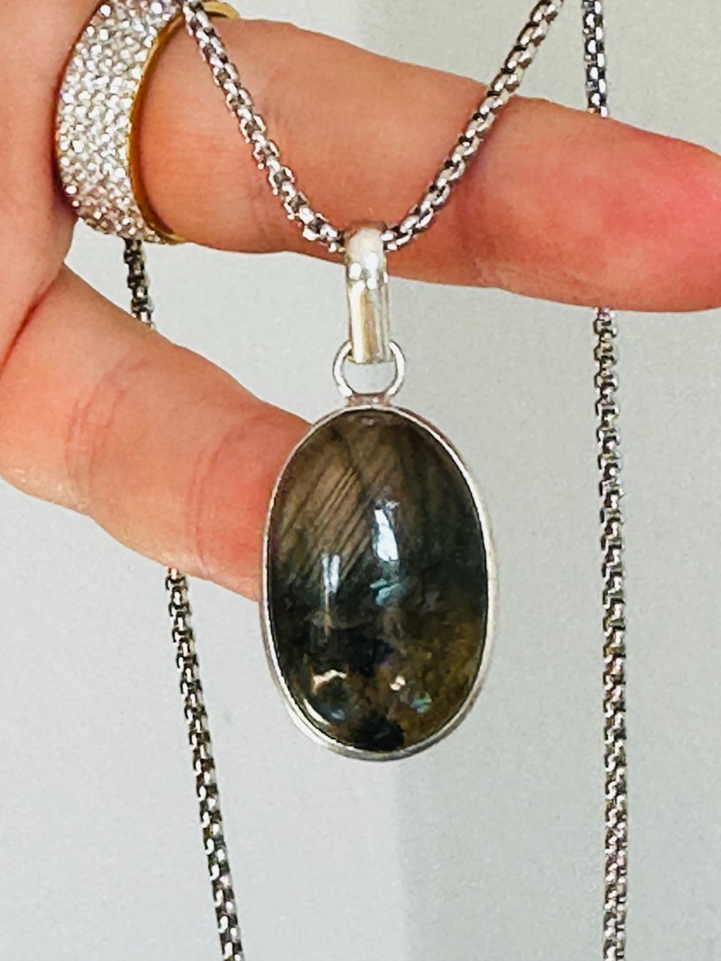 Catenine: Labradorite necklace – Nuovo e nell'imballaggio originale da Genève venduto da AGBERG 1