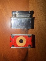 Feuerzeug Monopol Patent silber rot Verzierungen Zustand gut