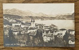 Luzern mit Alpen 1924 n. Boulogne F