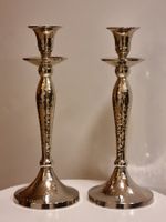 Paar Kerzenleuchter – gehämmertes Metall 26 cm