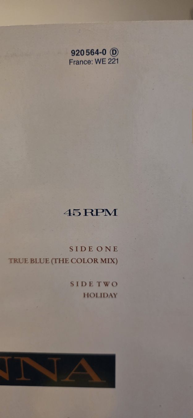 Dischi in vinile: Madonna True Blue 1986 Maxi single Nm – Usato da Yvonand venduto da RF-VINYL 5