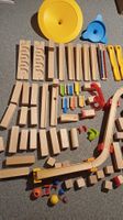 Grosse Kugelbahn aus Holz - viel Zubehör für Kinder!