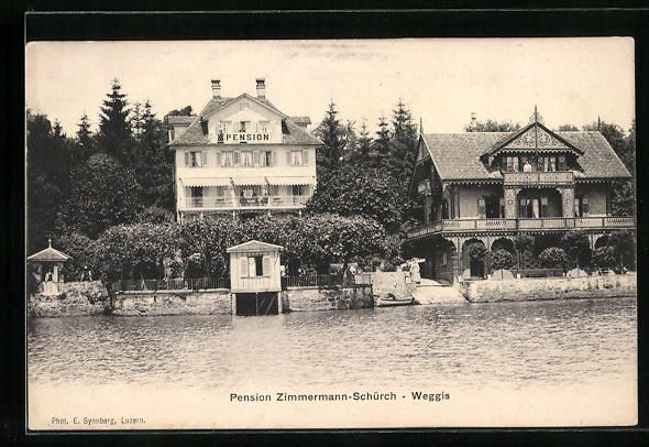 Cartes postales: Weggis, Hotel Pension Zimmermann-Schürc – D'occasion à Berlin par bartko-reher