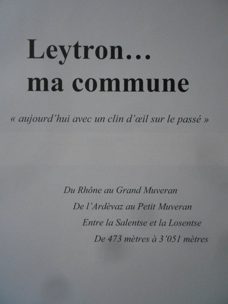 Bücher: Leytron ...  ma commune – Gebraucht aus Bex von Giorgiob 3