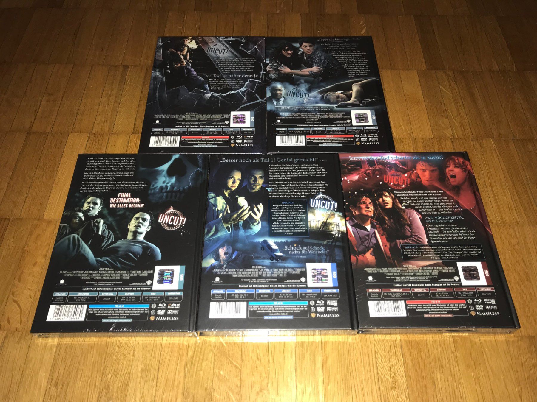 Tutti i DVDs: Final Destination 1-5 - 5 MEDIABOOKS - UNCUT – Nuovo e nell'imballaggio originale da Basel venduto da havsok 1