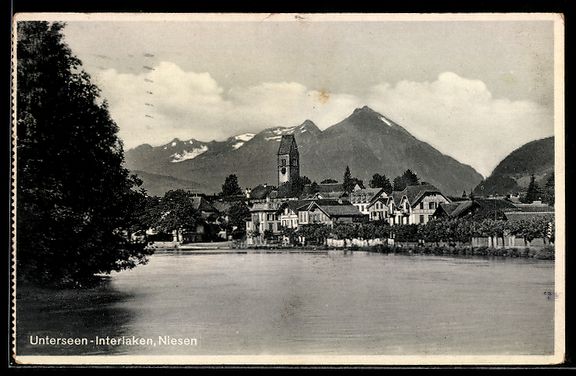Ansichtskarten: AK Unterseen, Interlaken, Niesen – Gebraucht aus Berlin von bartko-reher