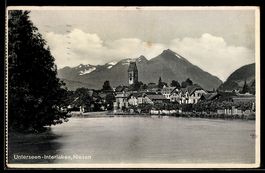 AK Unterseen, Interlaken, Niesen