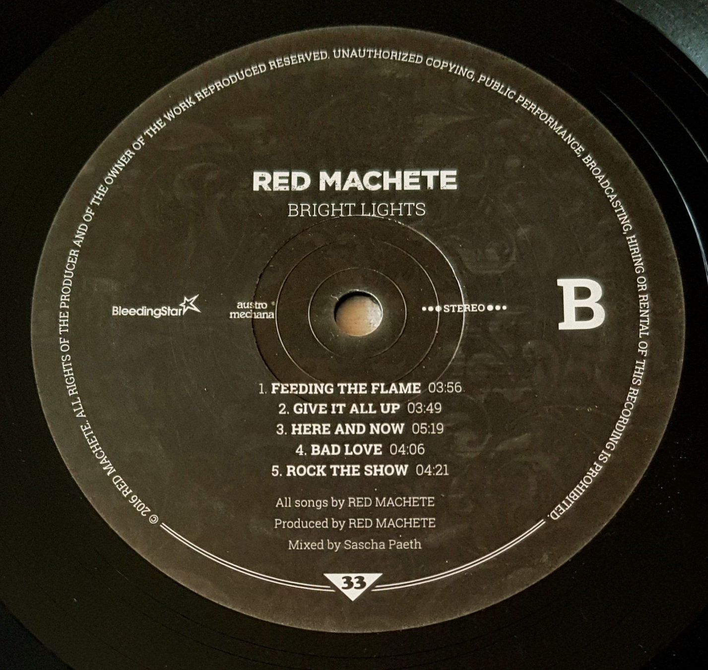 Vinyles: Red Machete - Bright Lights - LP - 2016 - First Press – D'occasion à Uster par Zardodel 5